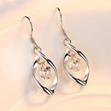 Zircon Reduction Silver Earrings
