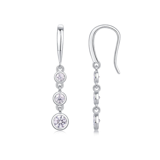 Classic Multi-diamond Set Moissanite Silver Earrings Luxury Fashion Diamond Earrings Stud Earrings